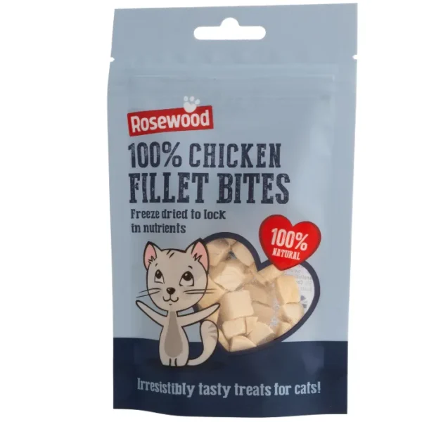 Rosewood Cat Chicken Fillet Bites Treats, 15g